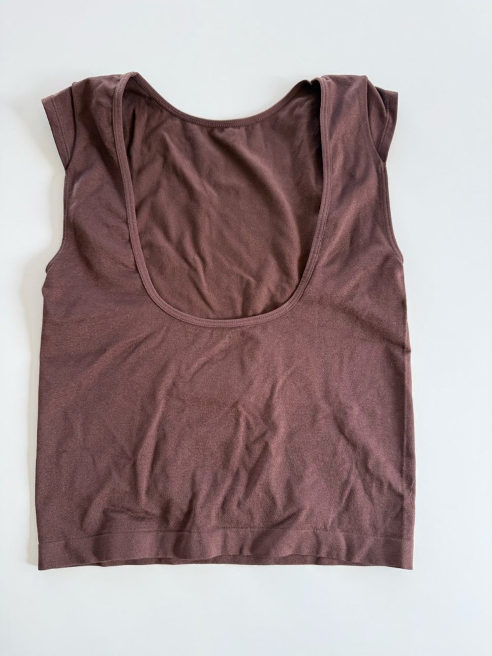 Wild Fable Tank Top Women’s XS Burgundy/Brown Fitted Cropped Scoop Neck Stretch